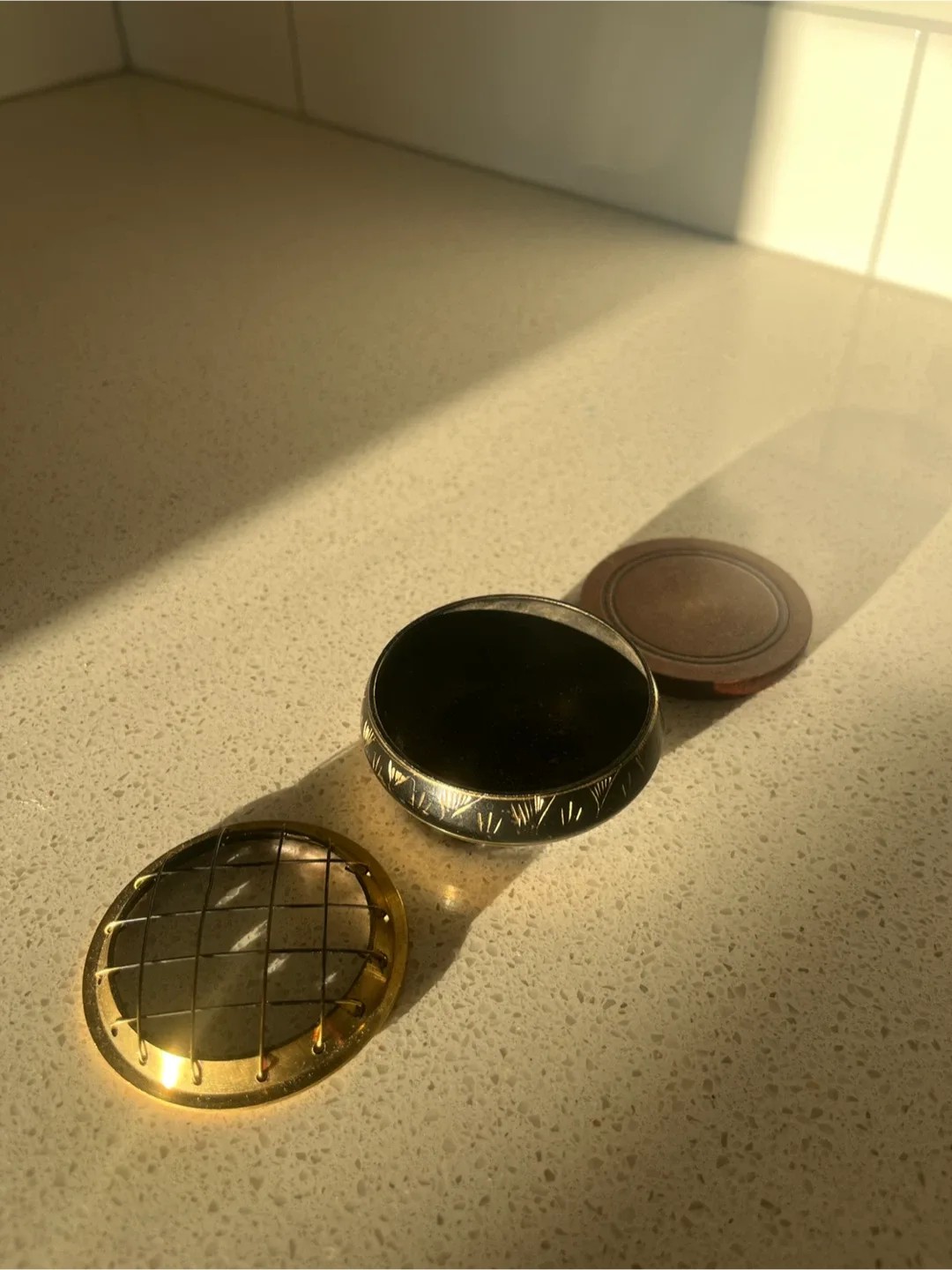 Brass Etched Incense Burner + Incense image indicator(6)