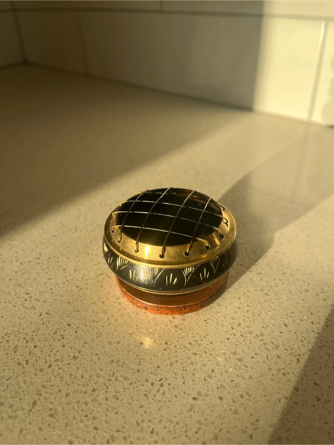 Brass Etched Incense Burner + Incense image indicator(4)