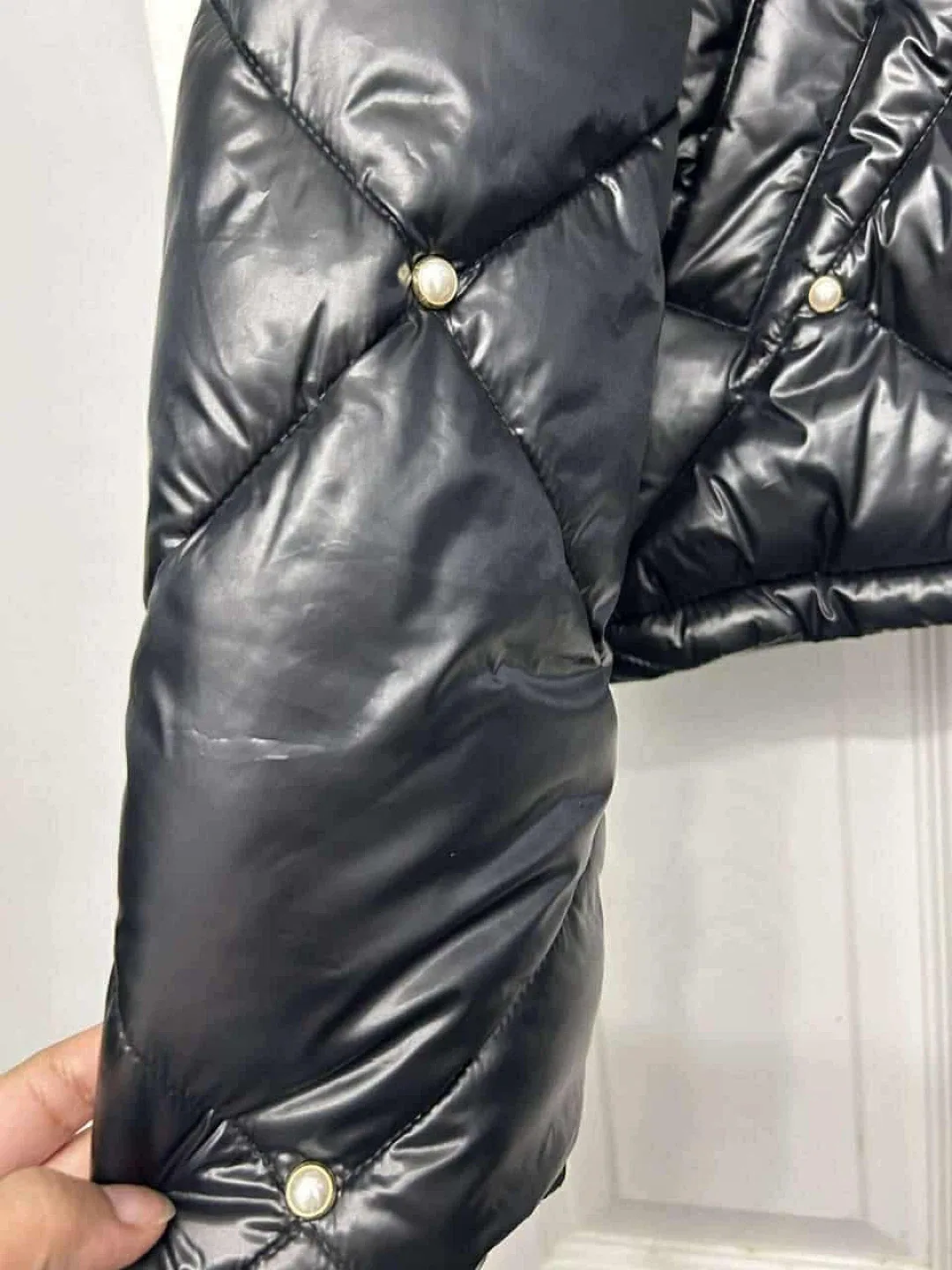 Karl Lagerfeld Paris Black Puffer Jacket - L/G image indicator(2)