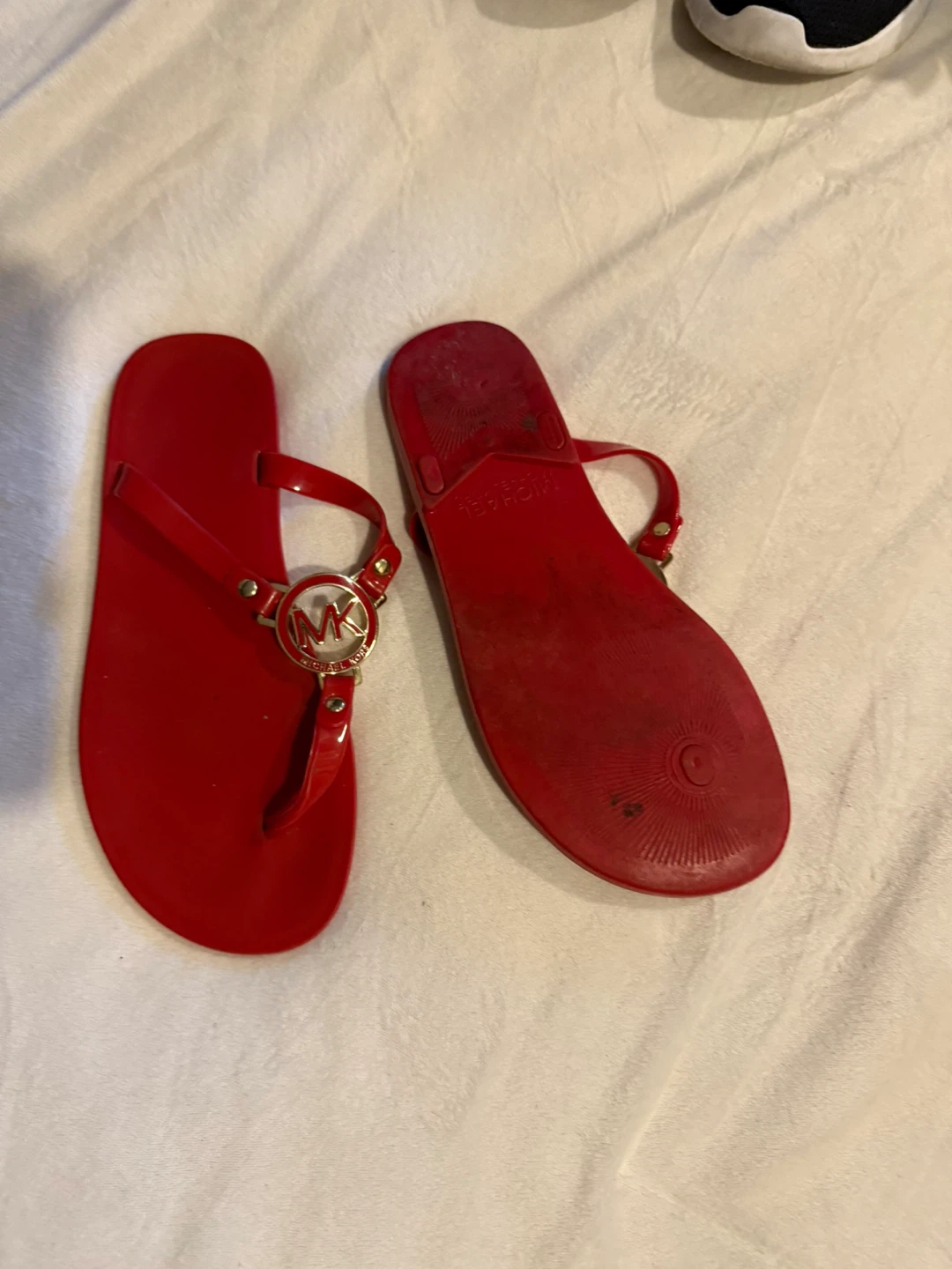 Michael Kors Red Flip Flops