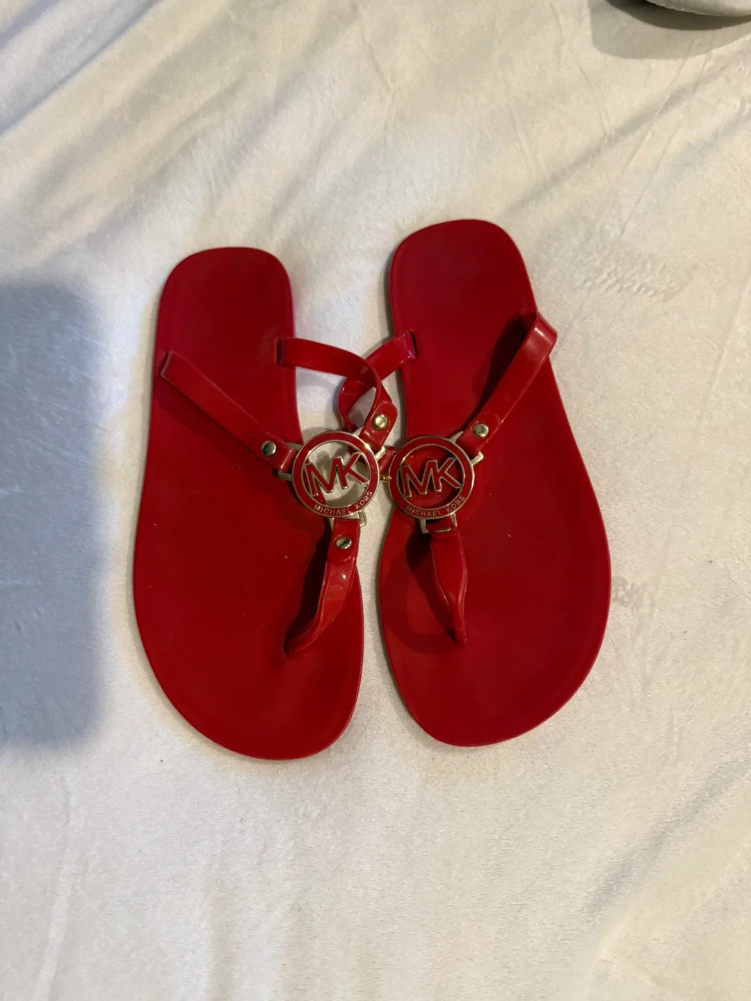 Michael Kors Red Flip Flops image indicator(2)