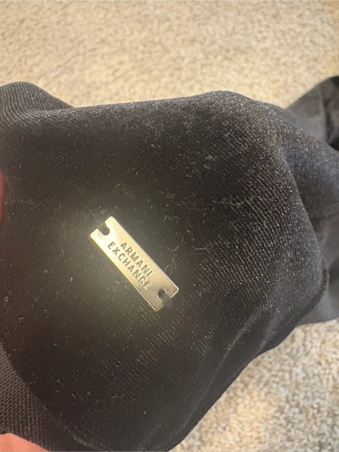 Armani Exchange Black Velvet Dress Size L image indicator(2)