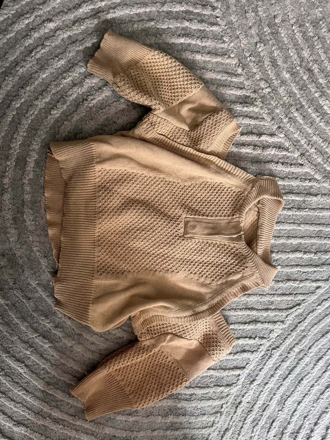 Beige Knit Cardigan NEW thumbnail