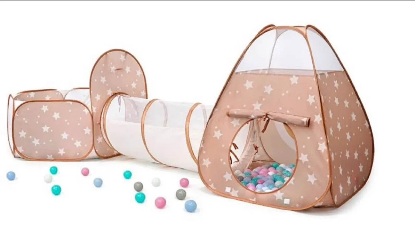 Kids Play Tent with Tunnel & Ball Pit thumbnail