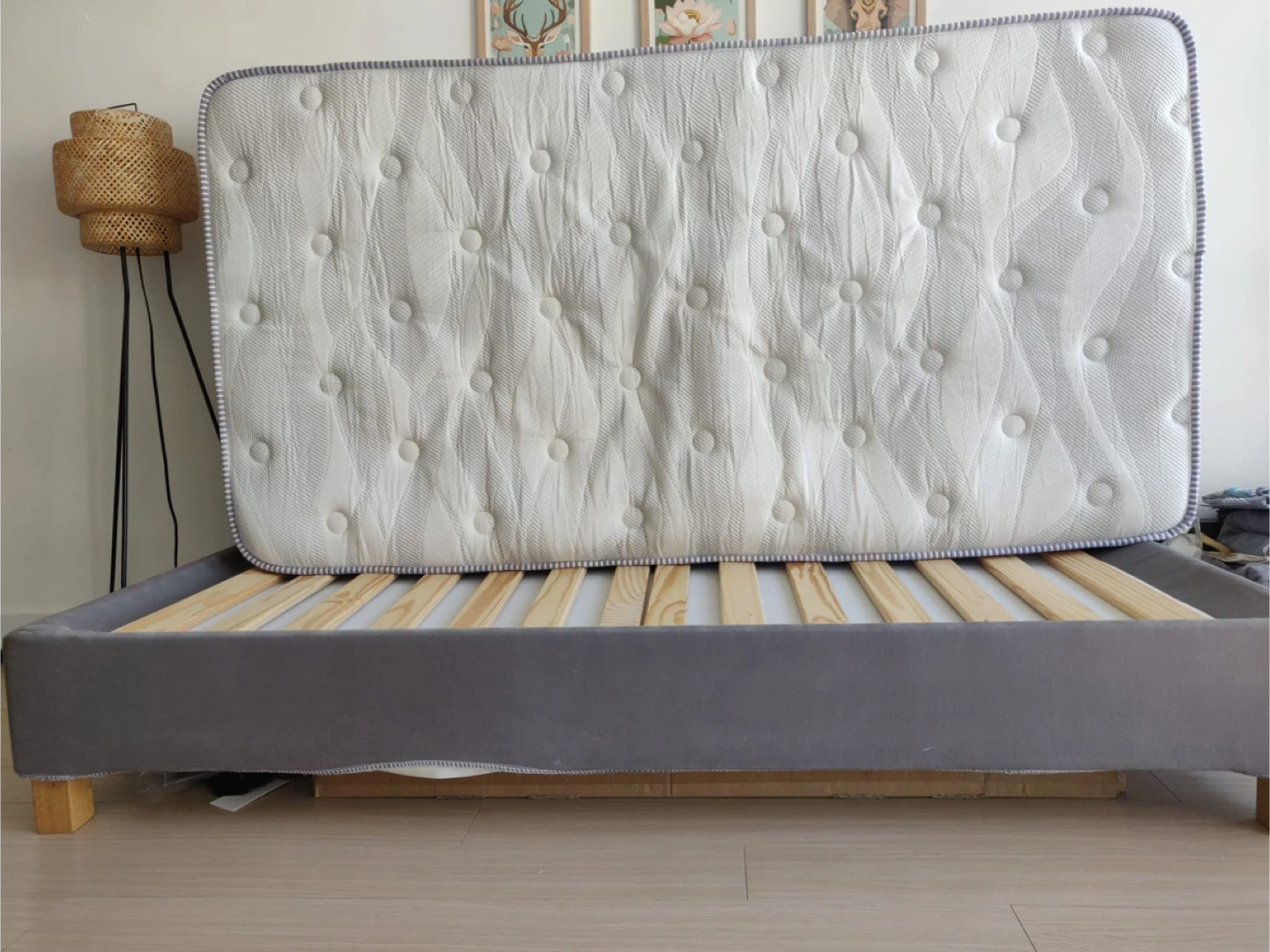 Single bed frame and mattress - photo 3