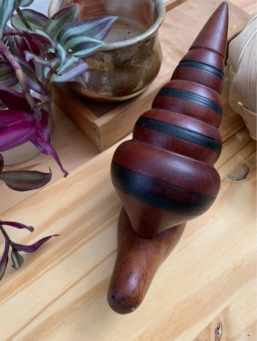 Vintage Wooden Snail Figurine image indicator(7)