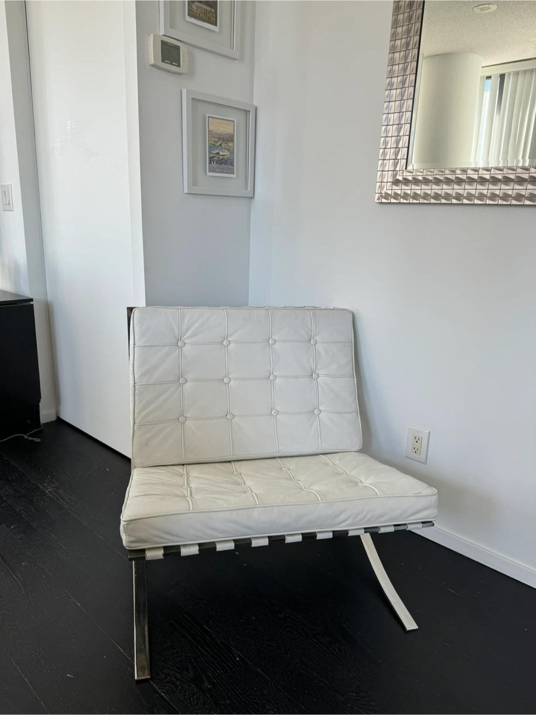 White Barcelona Chair