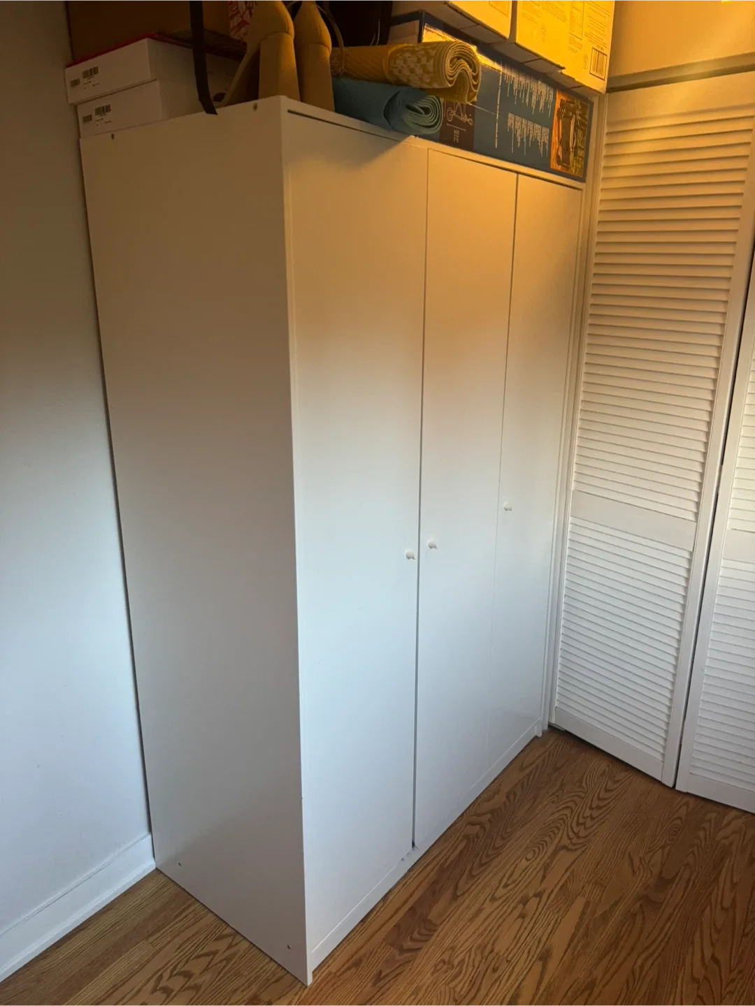 IKEA KLEPPSTAD 3-Door Wardrobe - White thumbnail