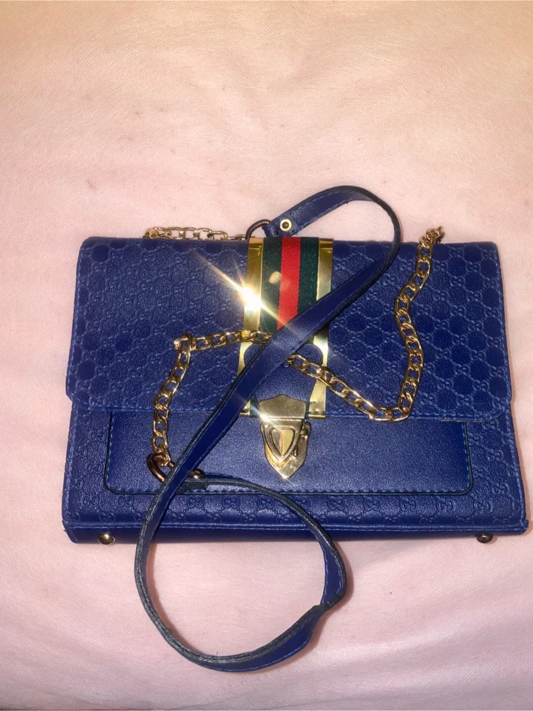 Simple navy blue bag. Used. Clean thumbnail