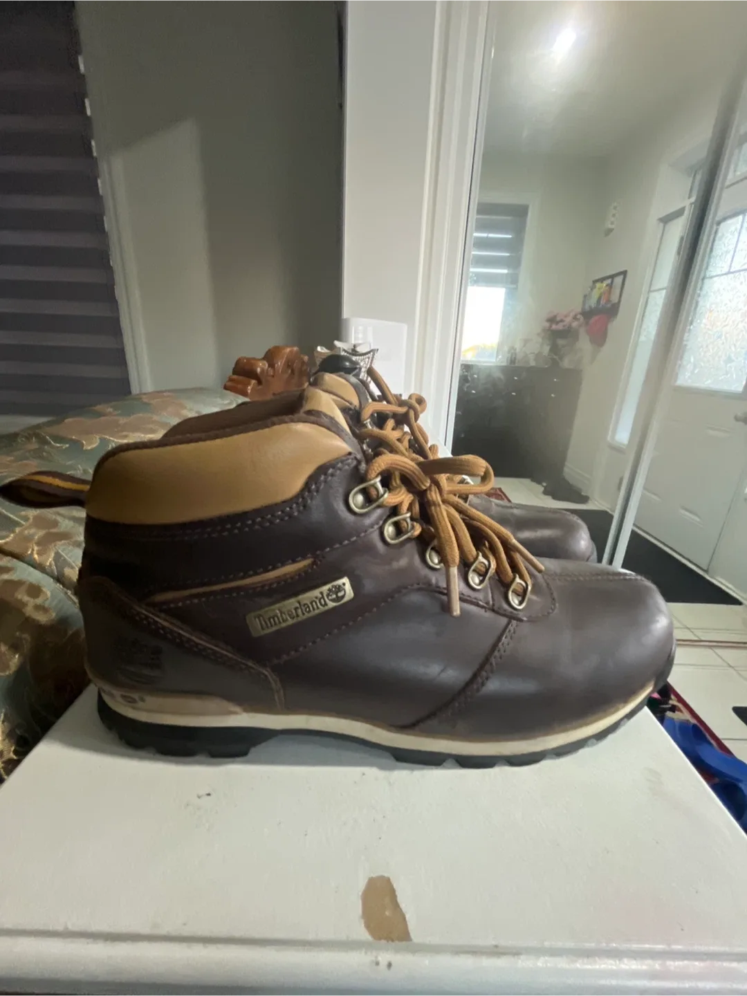 Timberland Brown Leather Euro Hiker Boots image indicator(2)