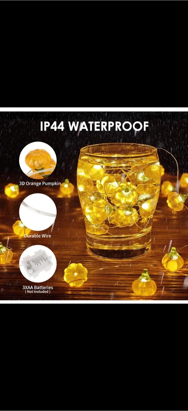 Pumpkin String Lights - Halloween Decor, brand new image indicator(5)
