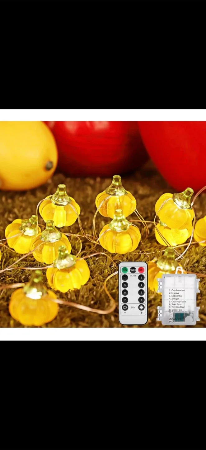Pumpkin String Lights - Halloween Decor, brand new