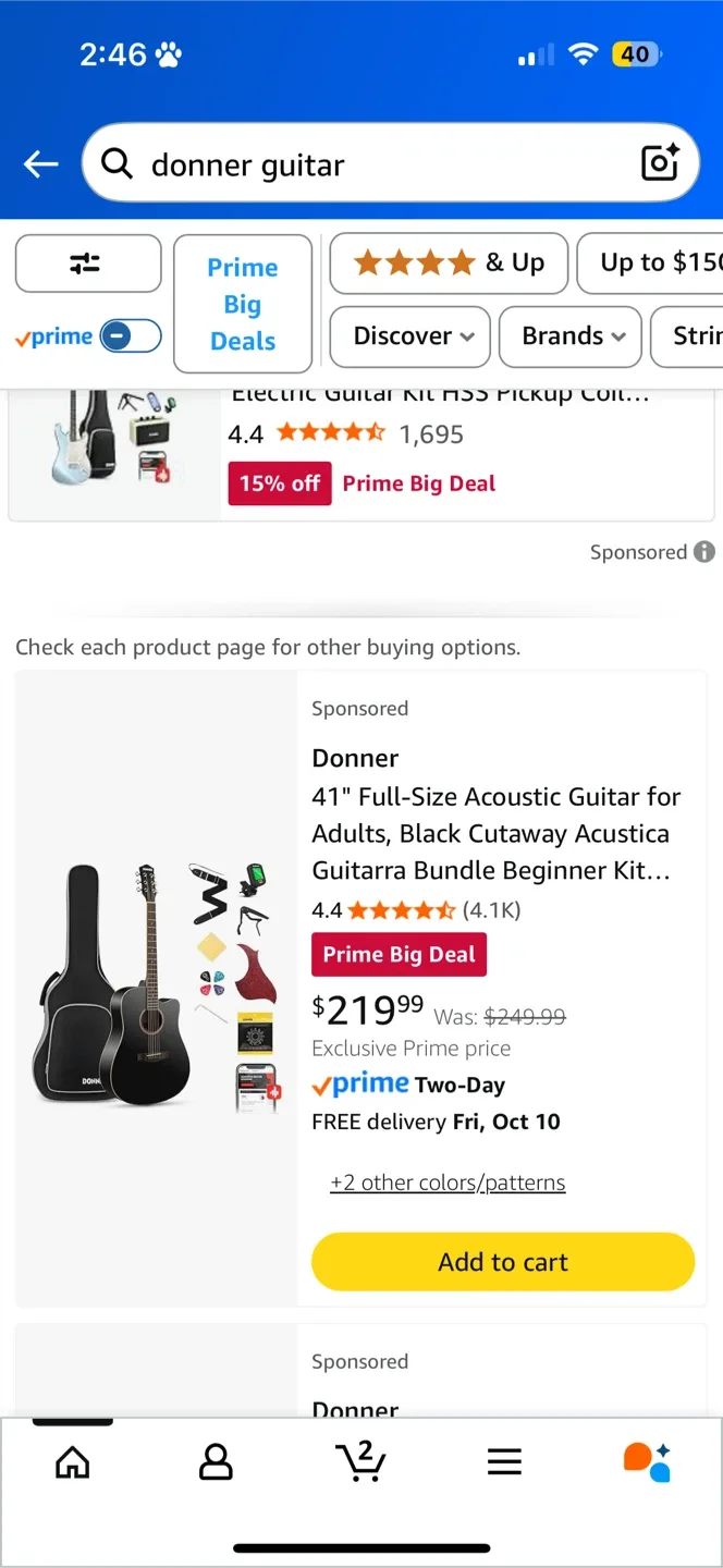 Donner 41" Full-Size Acoustic Guitar image indicator(4)