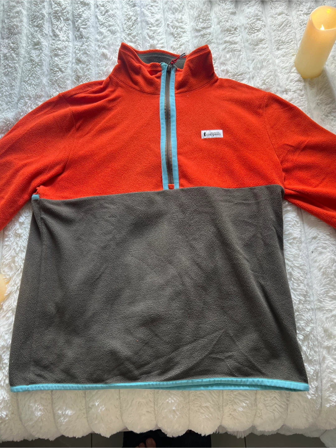 Cotopaxi Abajo Fleece Pullover - Orange/Gray