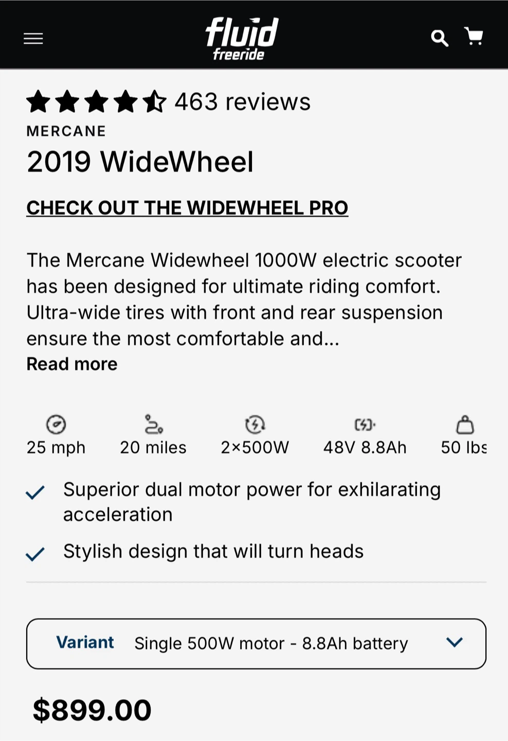 Fluid Free Ride Mercane WideWheel 2019 Electric Scooter - photo 3