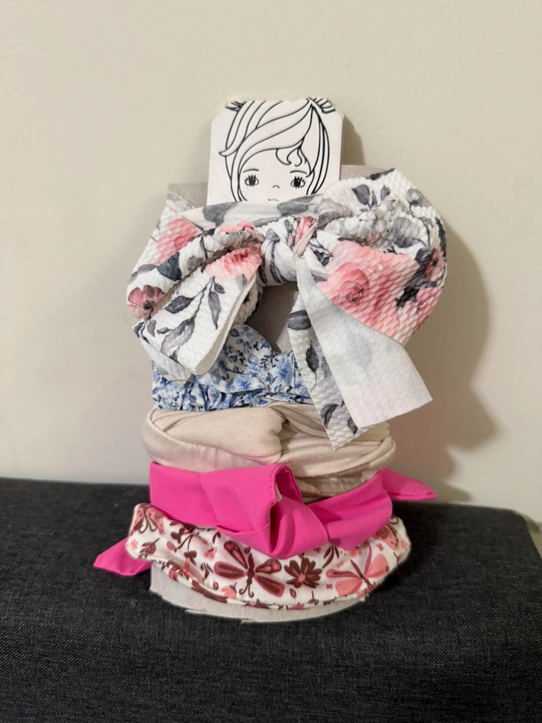 Baby Headbands - Floral, Pink, Blue
