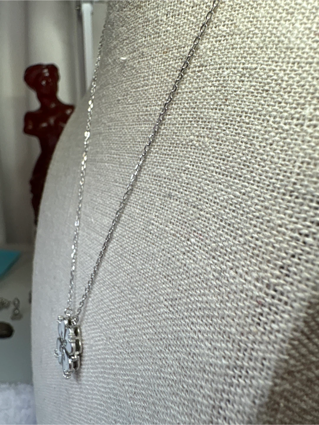 Four Leaf Clover Necklace . Sterling. - photo 4