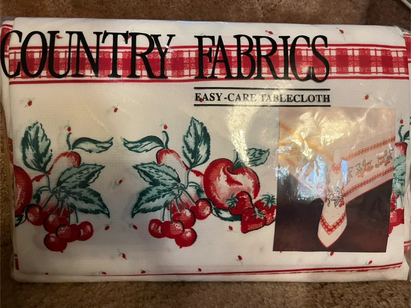 Country Fabrics Easy-Care Tablecloth - New
