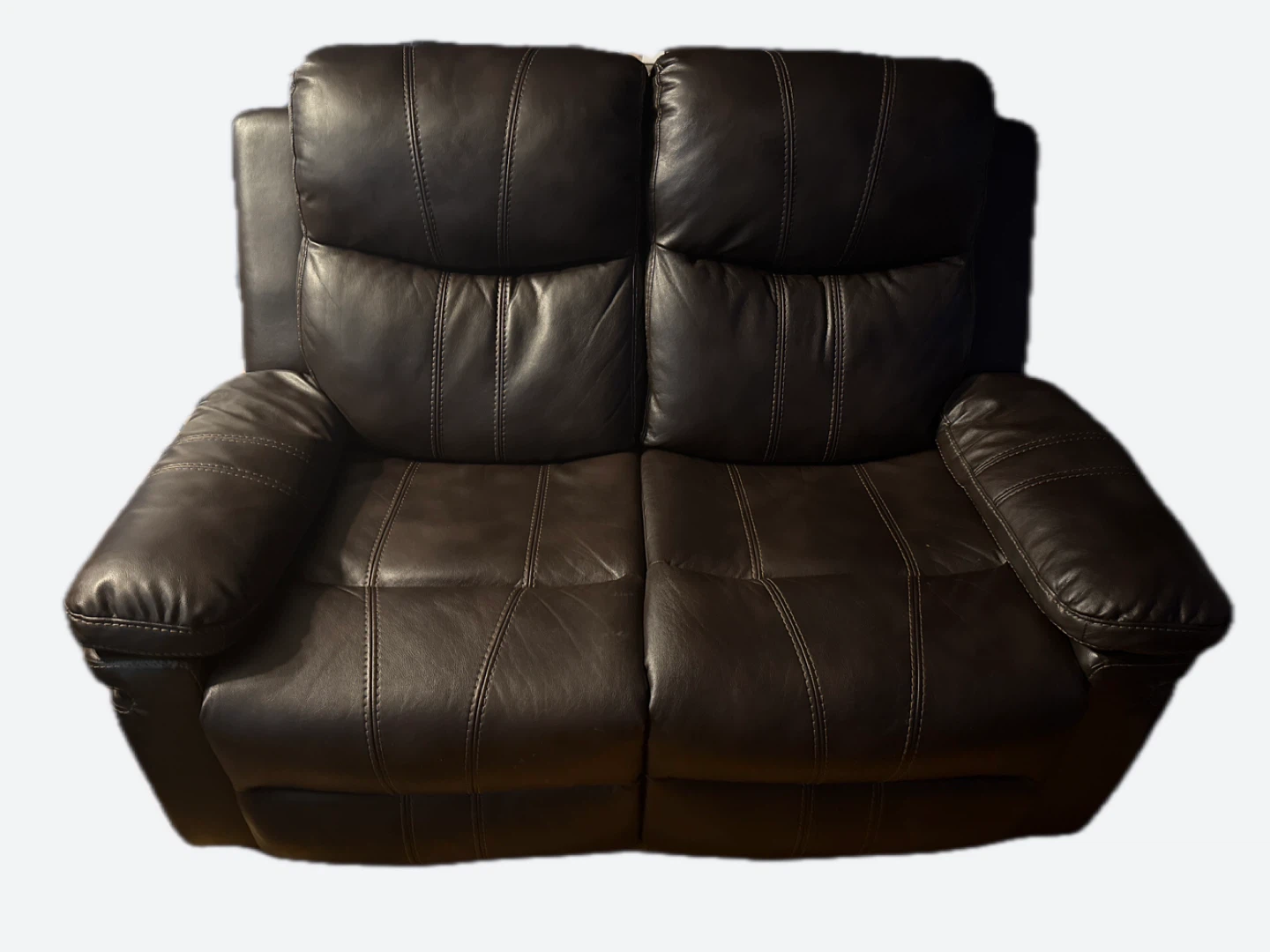Brown Leather Loveseat Recliner