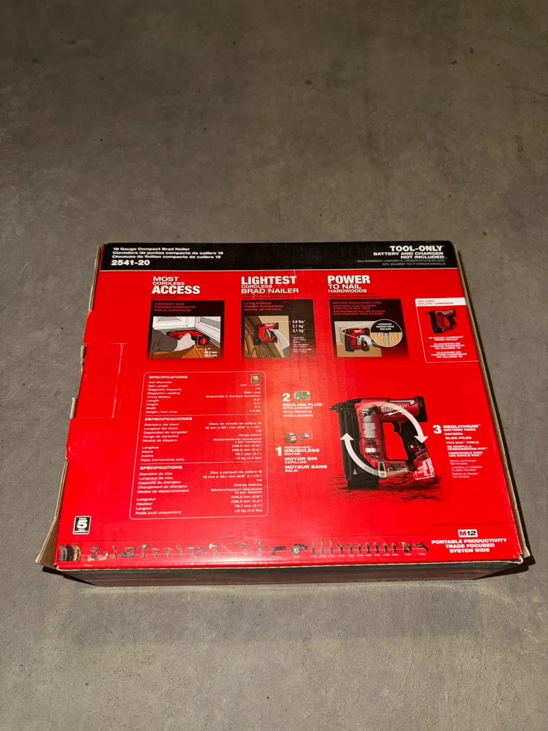 Milwaukee M12 FUEL 12V Brad Nailer Kit - New image indicator(4)