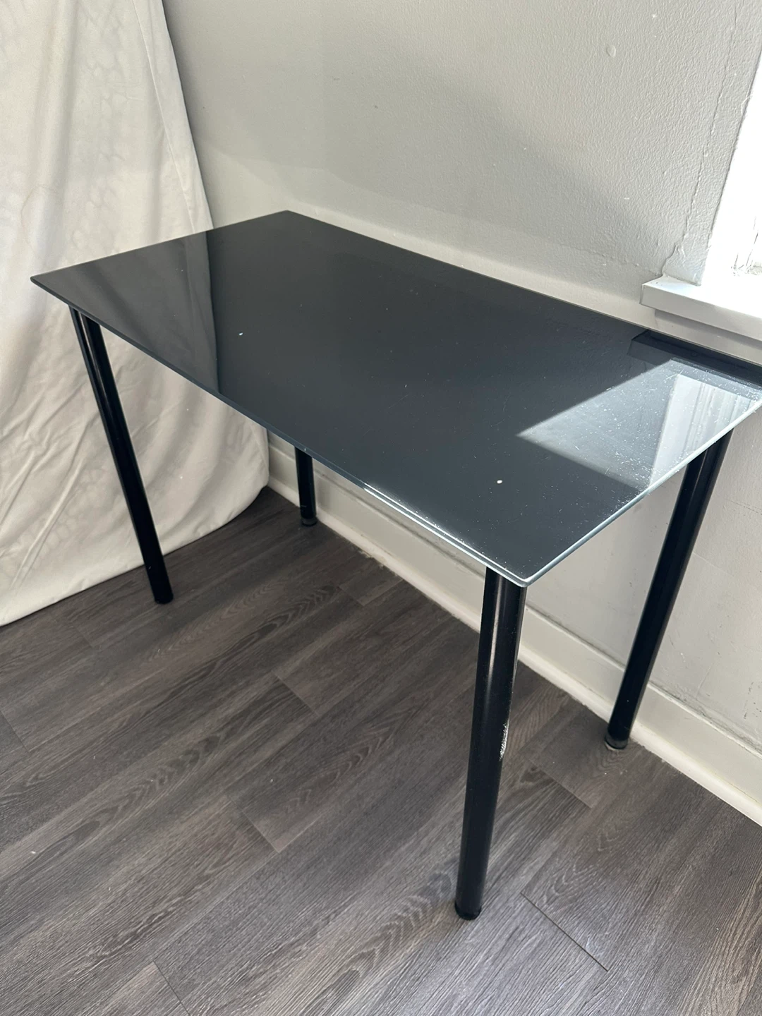 Black Glass Table