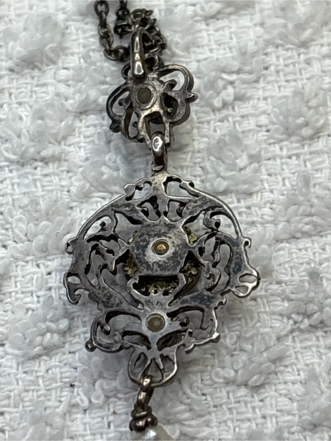 Victorian pendant Necklace with Pearl image indicator(4)