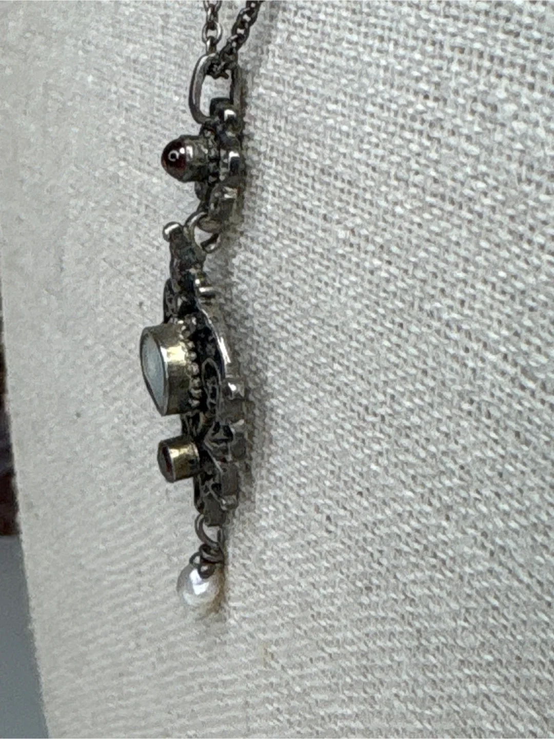 Victorian pendant Necklace with Pearl image indicator(8)