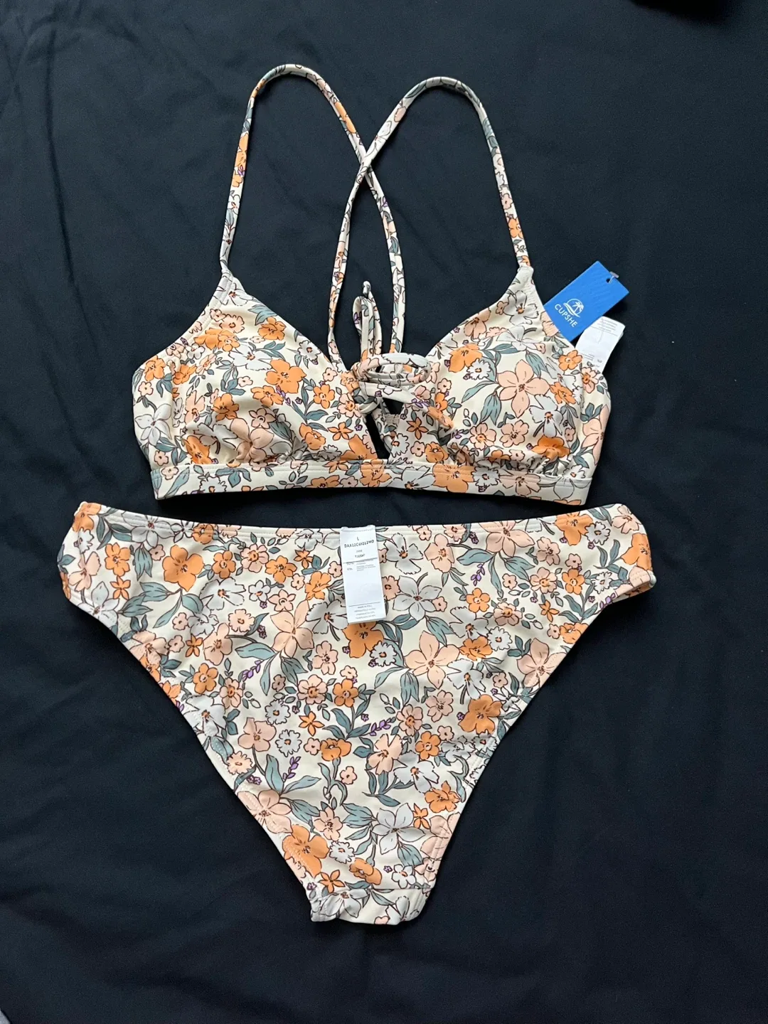 Cupshe Floral Bikini Set, Size L (BNWT) thumbnail