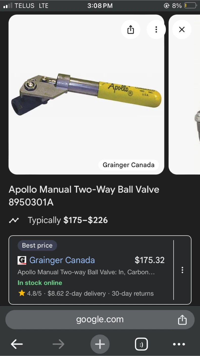 Apollo Manual Two-Way Ball Valve 89-503-01 - photo 5
