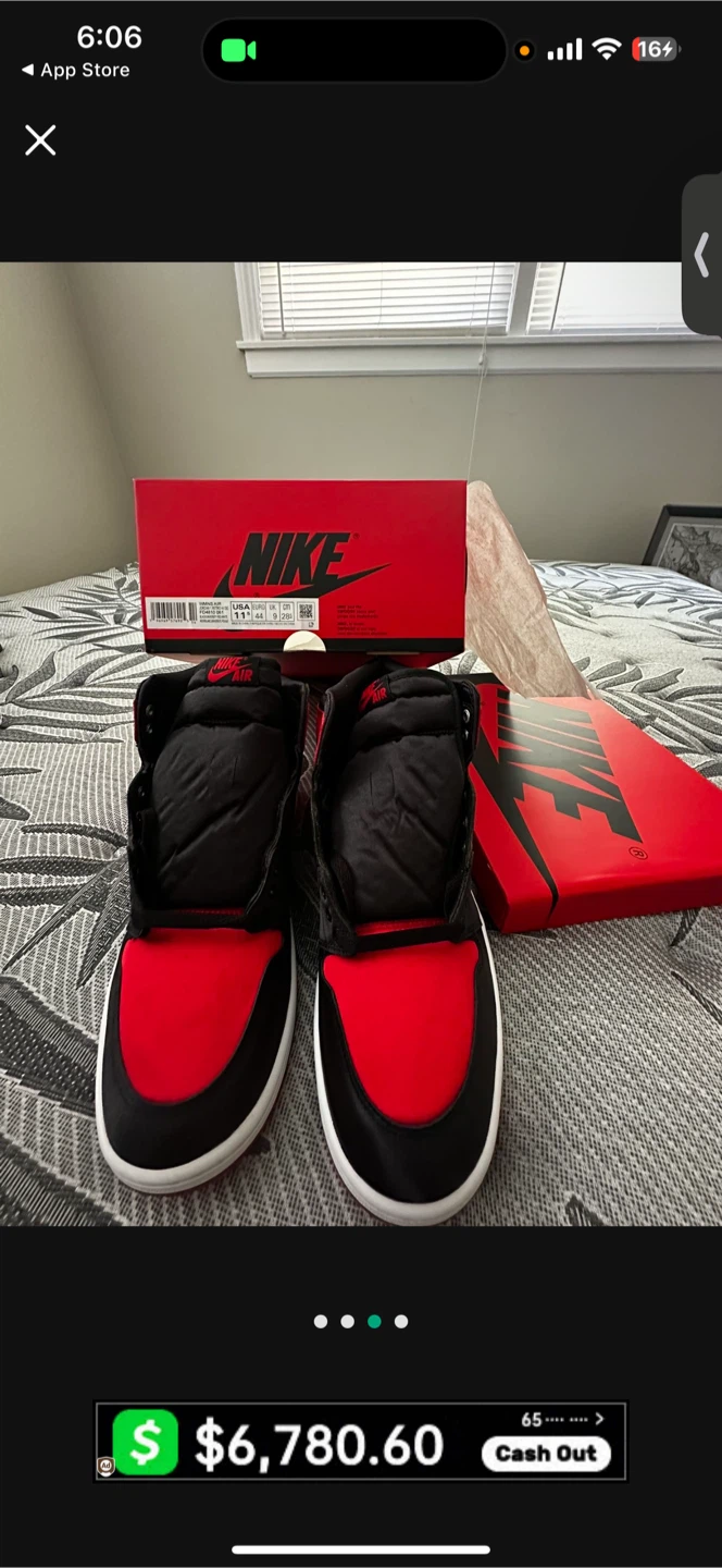 Nike Air Jordan 1 Retro High OG Bred Patent US 11.5 - photo 3