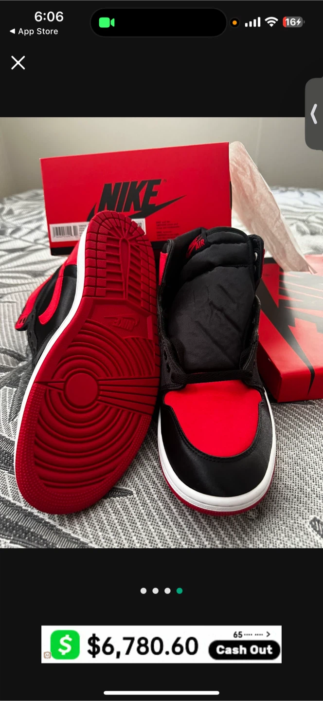 Nike Air Jordan 1 Retro High OG Bred Patent US 11.5