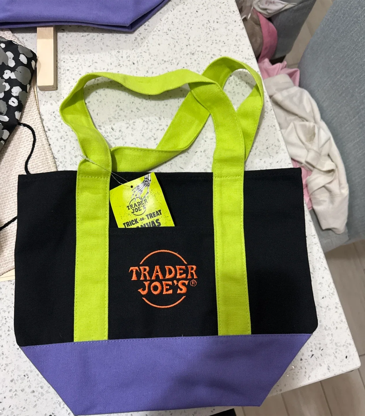 Trader Joe's Trick or Treat Canvas Tote Bag