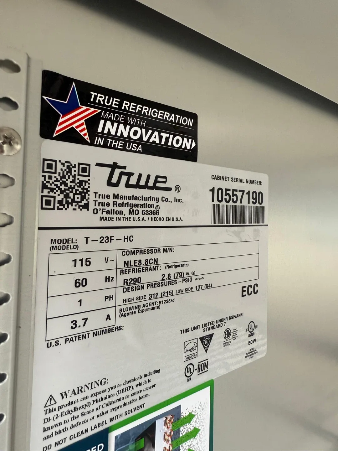 True T-23F-HC Commercial Freezer - Like New! image indicator(5)