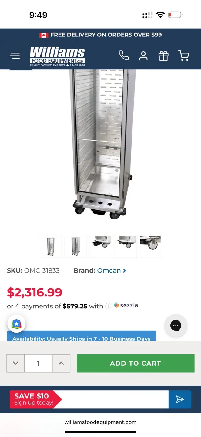 Omcan Heated Proofer Cabinet image indicator(3)