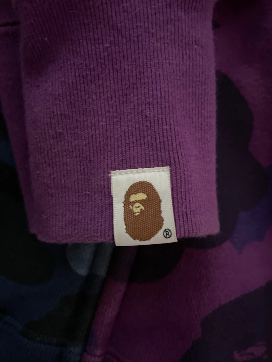 Authentic BAPE Shark Camo Hoodie - Blue/Purple - photo 5