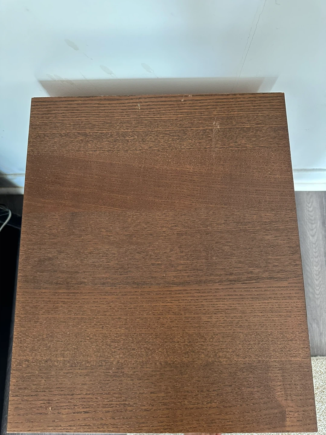Brown Wood 2-Drawer Nightstand - photo 5
