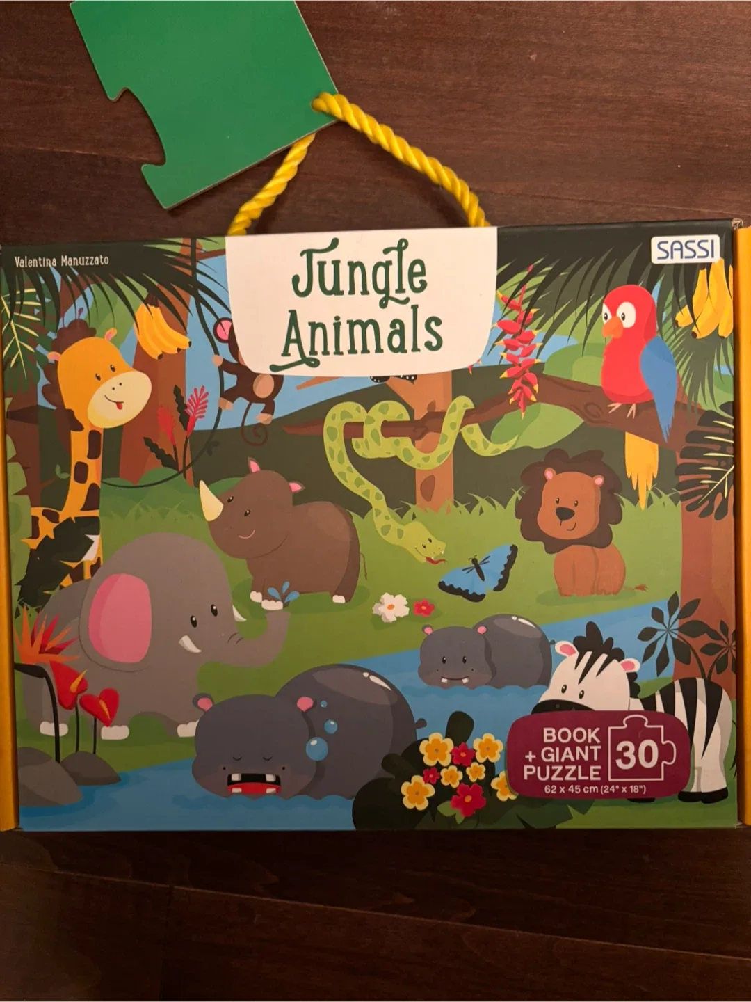 Sassi Junior Jungle Animals Book & Giant Puzzle