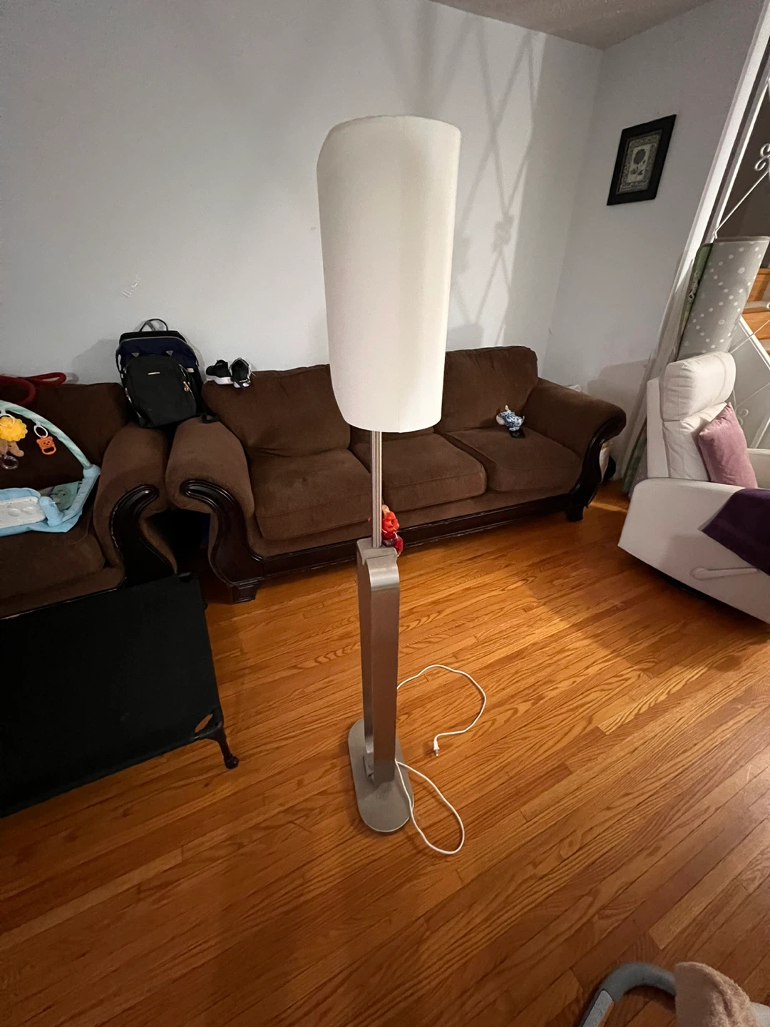 Modern Floor Lamp - White Shade - photo 2