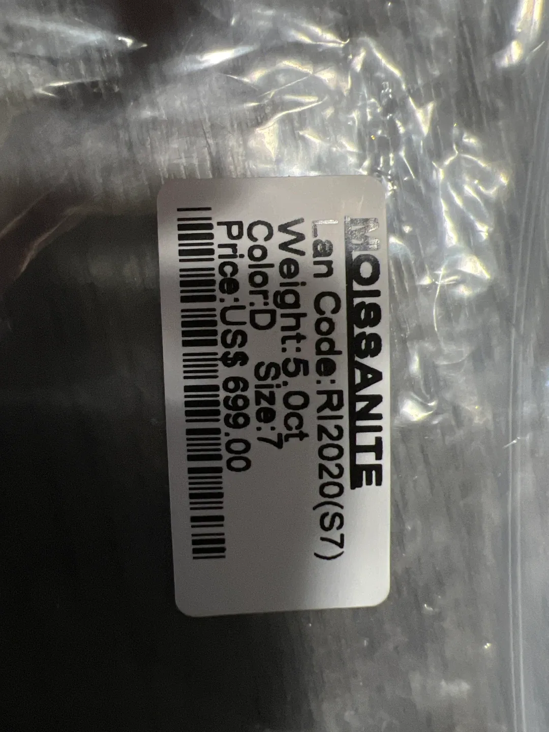 Moissanite Ring Size 7, Color D image indicator(5)