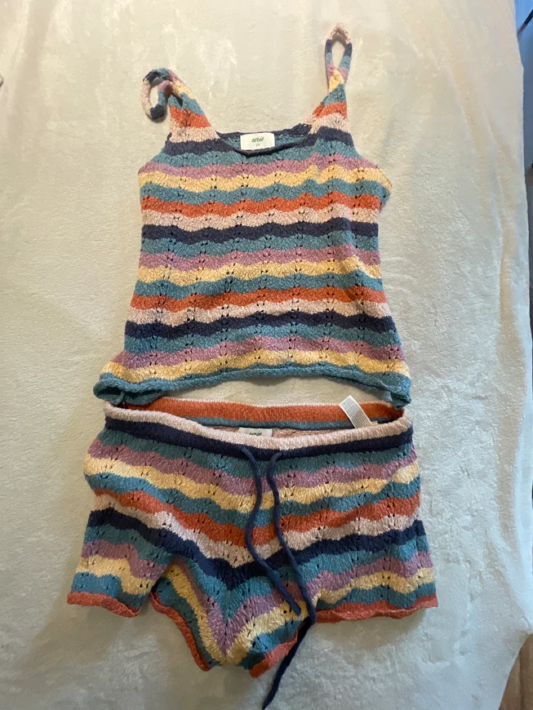 Aerie Knit Tank Top & Shorts Set - Size S