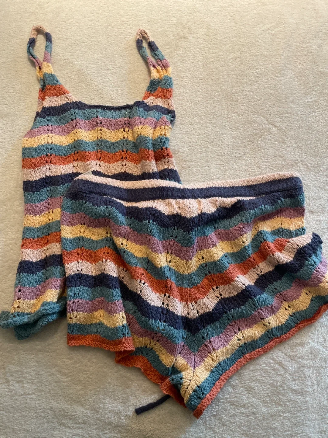 Aerie Knit Tank Top & Shorts Set - Size S image indicator(4)