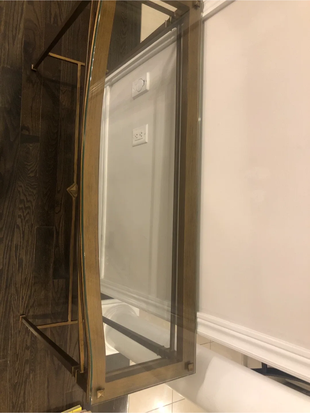 Glass Top Console Table - Gold Finish image indicator(3)