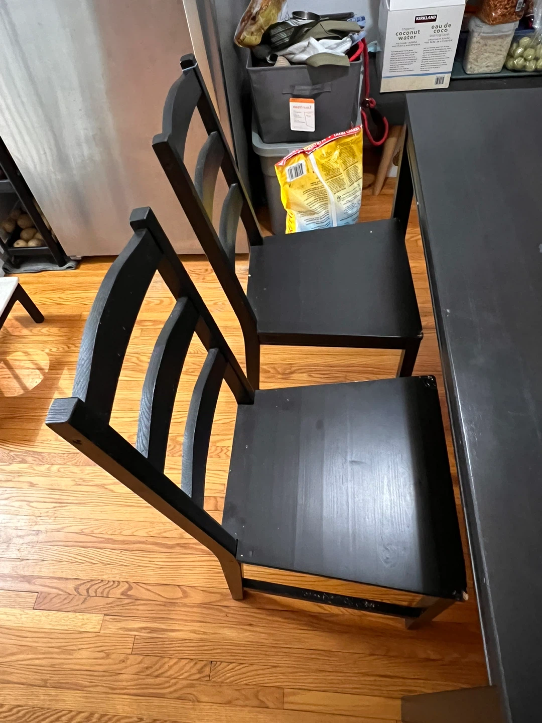 Black Dining Table with Four Chairs - photo 4