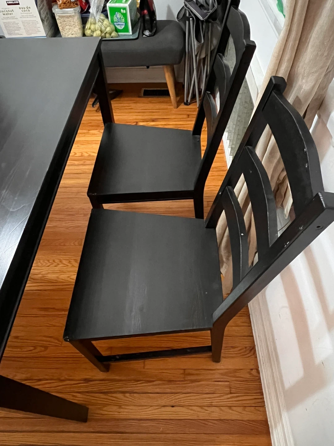 Black Dining Table with Four Chairs - photo 5