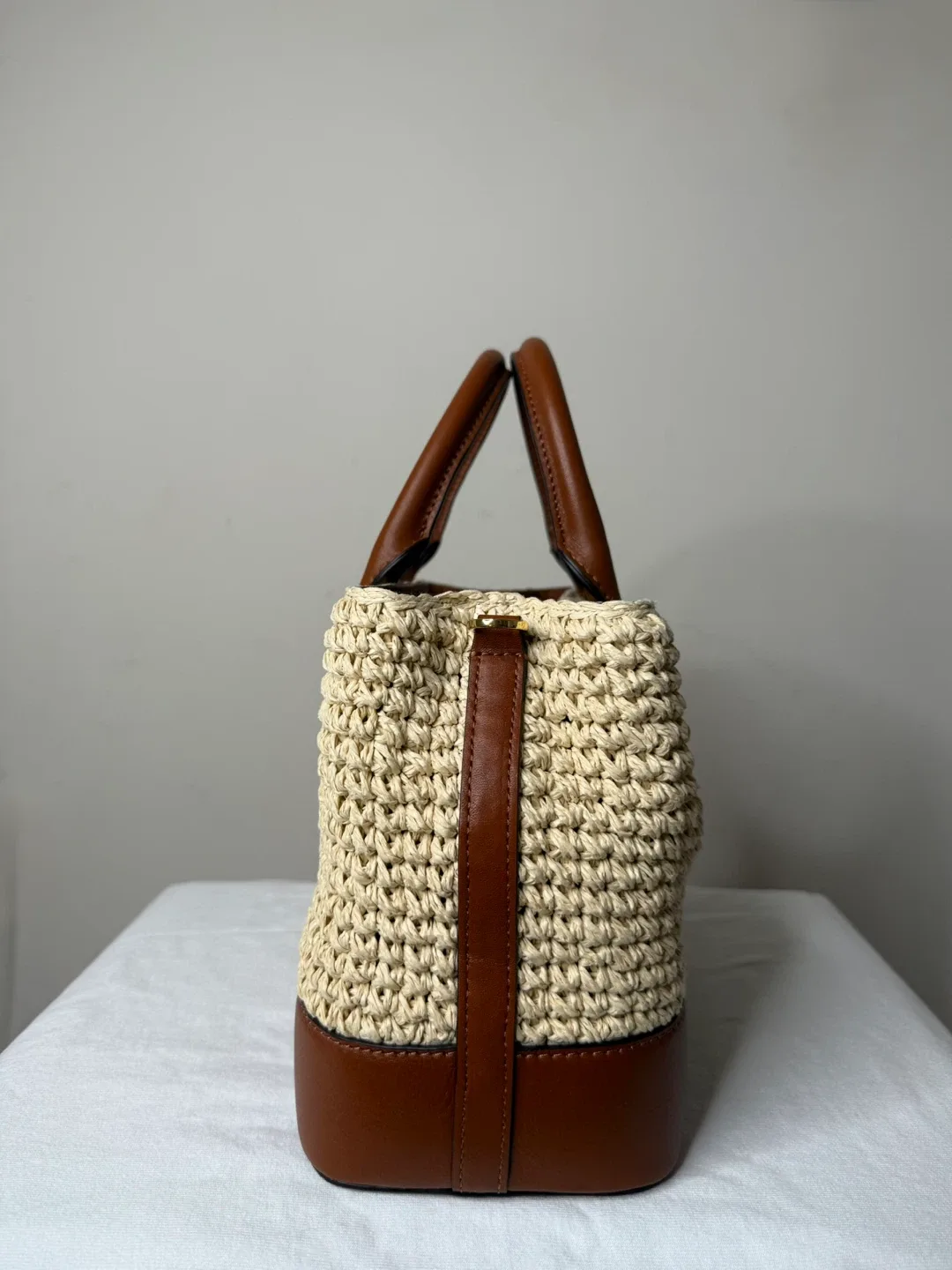 Lauren Ralph Lauren Straw & Leather Handbag image indicator(2)