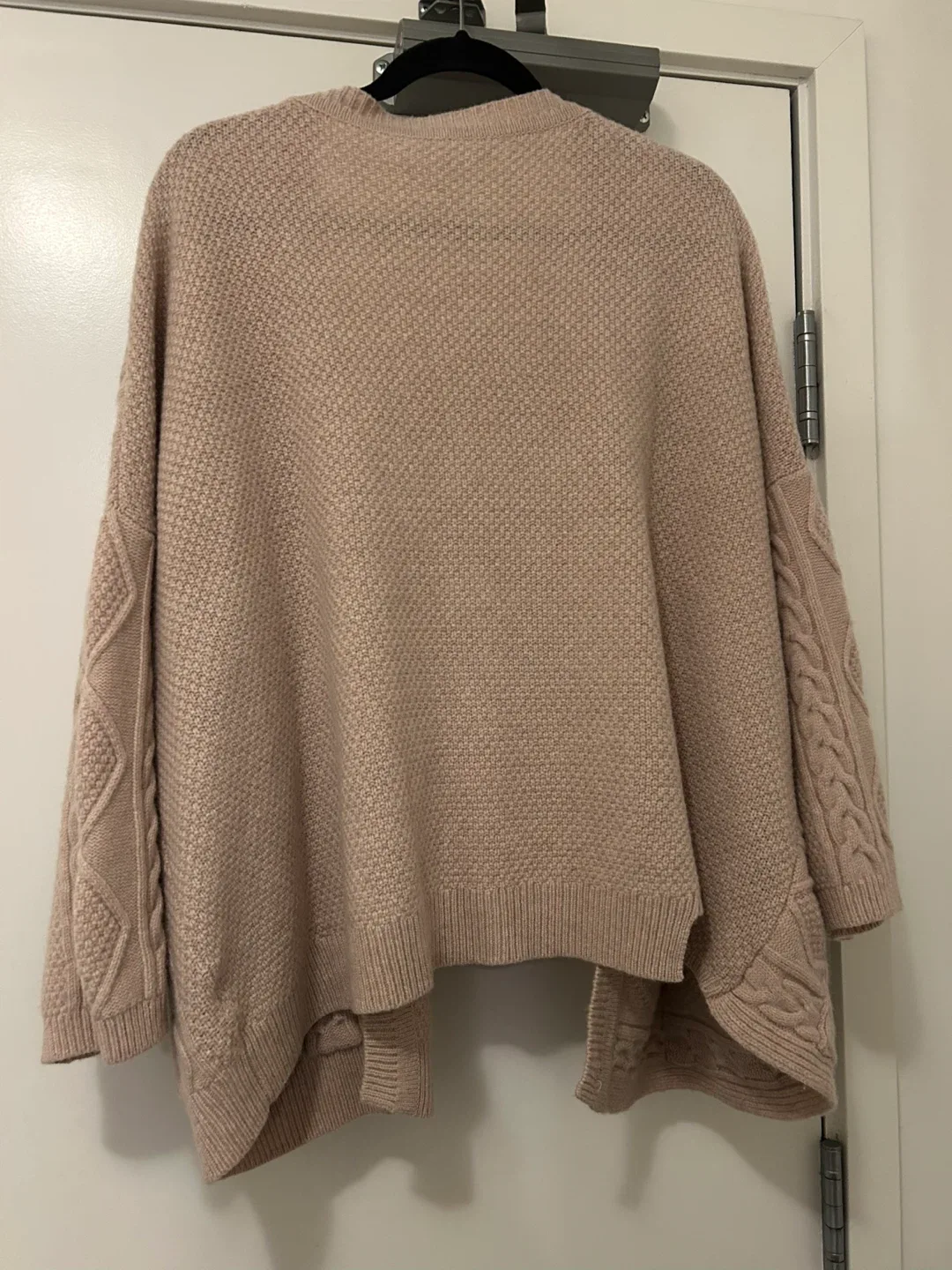 Oversized Knit Wool Cardigan - Beige image indicator(2)