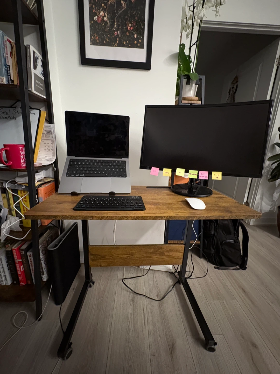 Adjustable Height Rolling Laptop Desk - photo 4