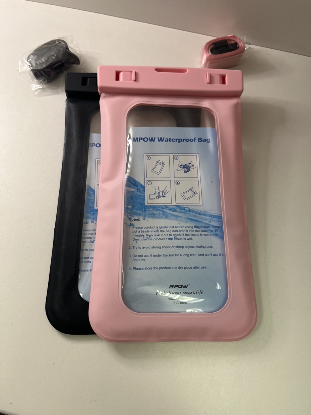 Mpow Waterproof Phone Bag - Pink Black - photo 5