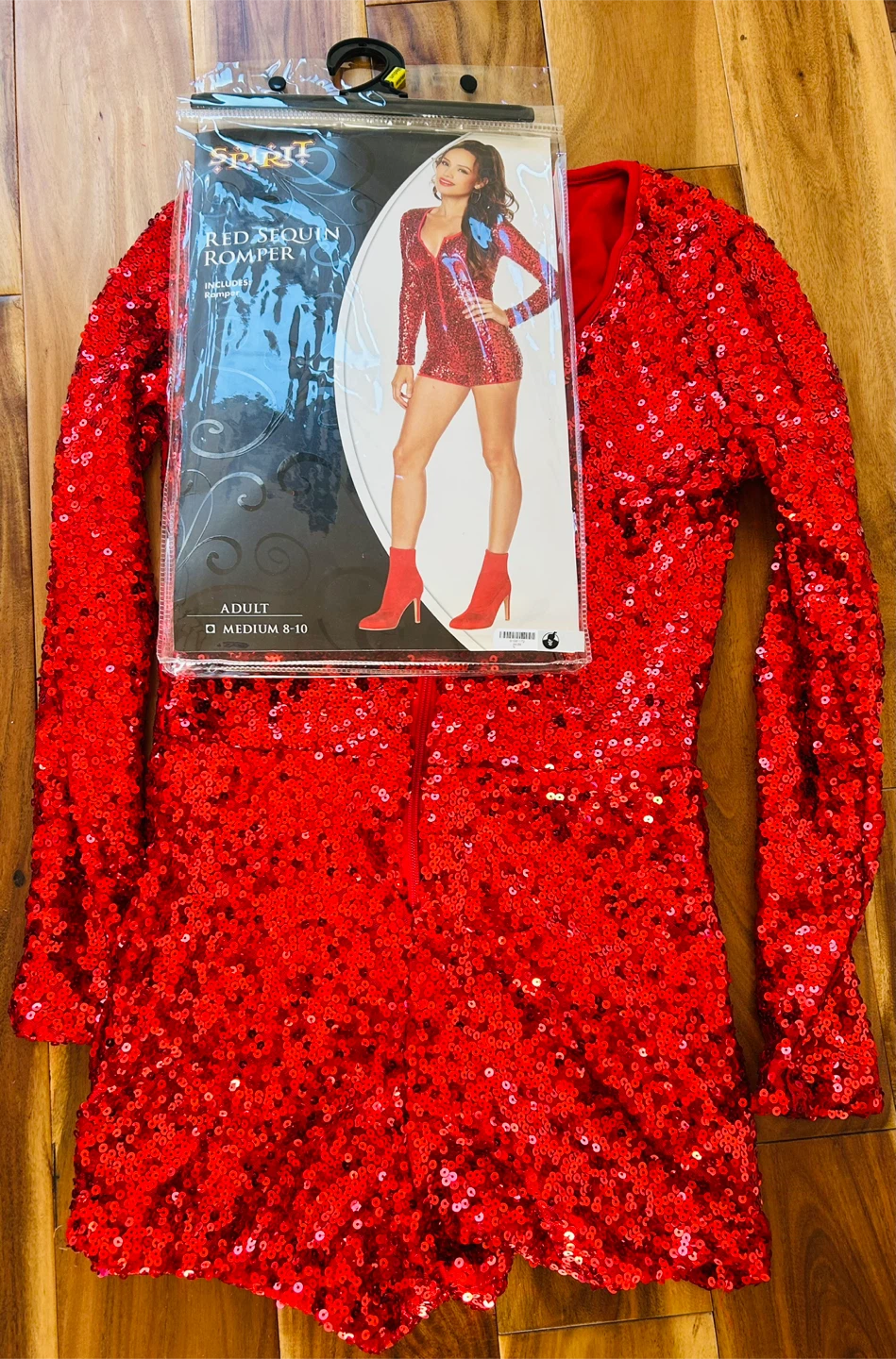 Spirit Halloween Red Sequin Romper - Size M (8-10) - photo 3