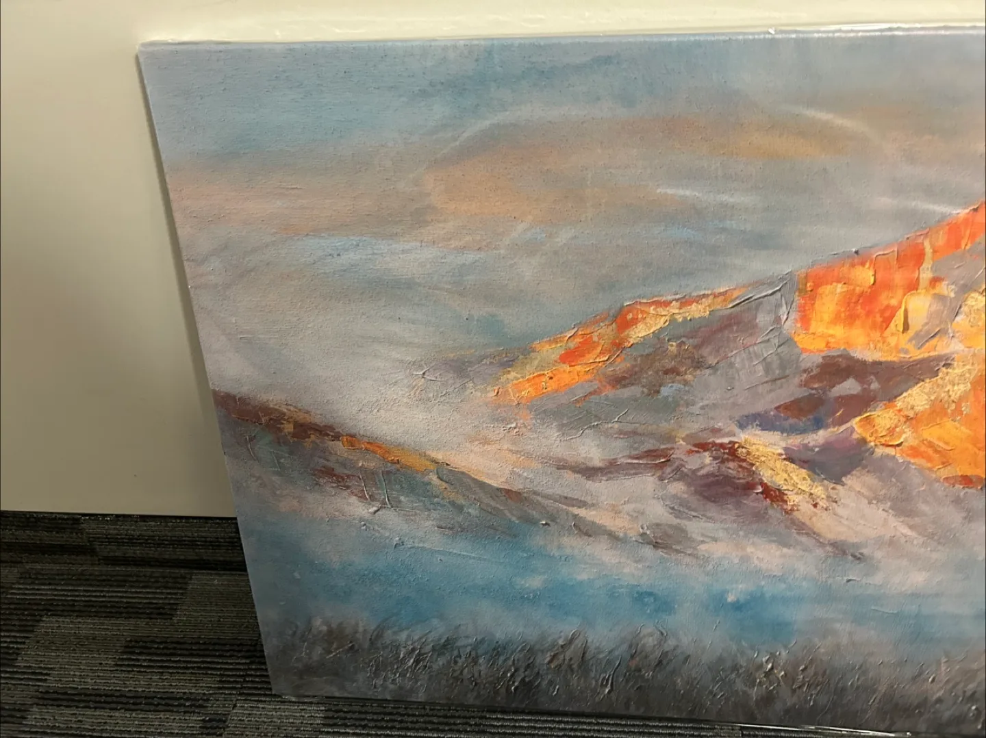 Yellow Gold Orange Mountain Wall Art (30”H x 60”W) image indicator(2)